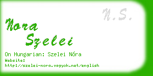 nora szelei business card